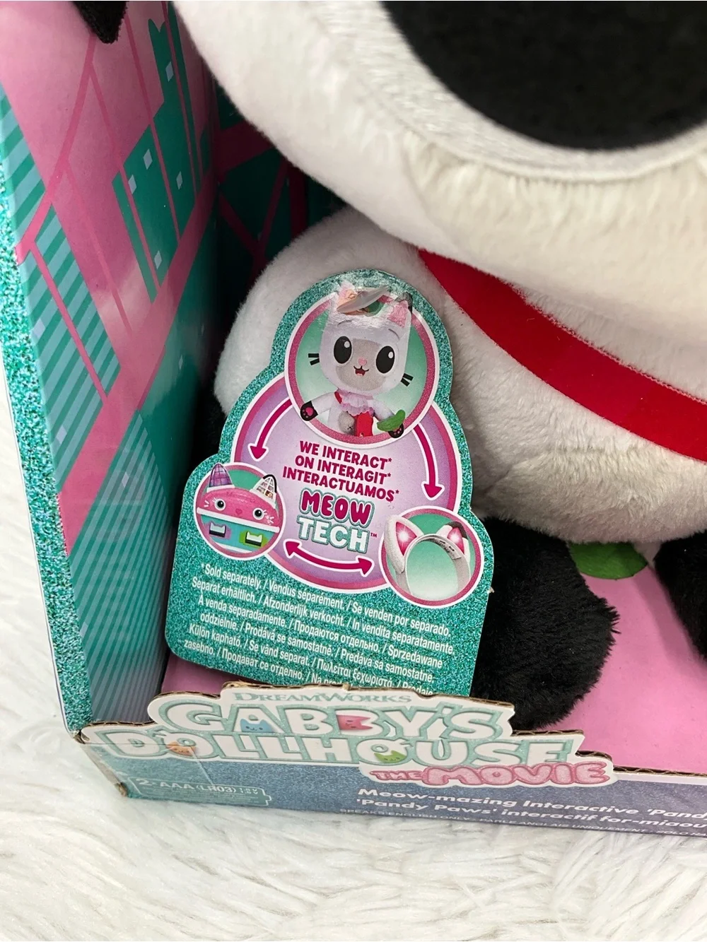 Gabby’s Dollhouse: The Movie Meow-Tech Interactive Pandy Paws Plush NEW